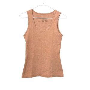 Victoria's Secret Underware Scoop Neck Ribbed Cotton Blend Tank Top Brown Small